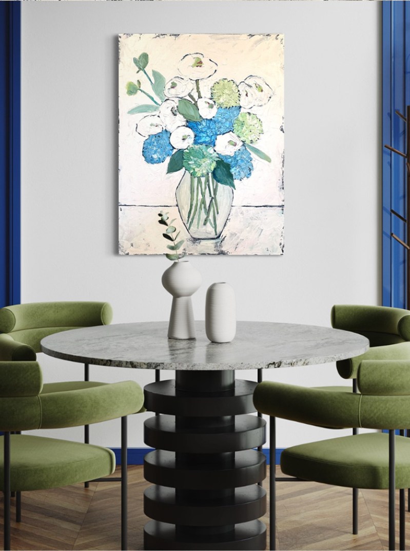 Elegance in Blue and White Blooms2